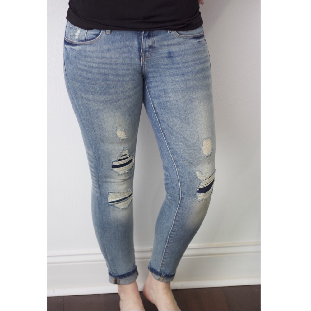 Mossimo Skinny Folded Hem Ankle Jeans